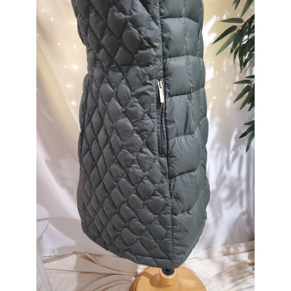 MK Michael Kors Packable Down Hooded Mid Length Puffer Coat Size XL Olive Green - Picture 6 of 14